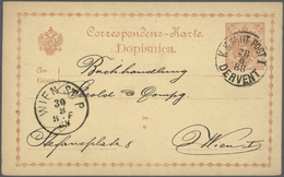 GA Bosnien Und Herzegowina - Ganzsachen: 1888/1918 (ca.), Bestand Mit Ca. 320 Ungebrauchten Und Einigen - Bosnia And Herzegovina