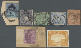 **/*/O/Brfst Aden: 1937/1953 (ca.), Accumulation In Album Incl. Seiyun And Hadhramaut With Several Better Issues - Jemen