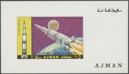 ** Adschman / Ajman: 1971/1972, U/m Collection Of Apprx. 386 De Luxe Sheets With Apparently Only Comple - Adschman