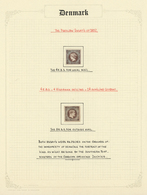 O/(*) Dänemark: 1851-1864 The 4 Skilling Issues: Collection Of Two Essays, 54 Used Stamps And A Cover Repr - Lettres & Documents