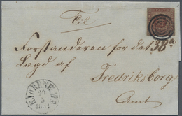 Br Dänemark: 1851-54: Kollektion Von 10 Seltenen Und Frühen Briefen Mit Marken 4 RBS Im Album, Dabei U. - Storia Postale