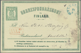 Br/GA Finnland: 1870's-1970's: Group Of 40 Covers, Postcards And Postal Stationery Items With Many Interes - Lettres & Documents