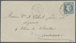 Br Frankreich: 1782/1877, Attractive Assortment Of Ten Better Covers, Mainly Related To 1870/1871 Pruss - Used Stamps