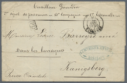 Br Frankreich: 1794/1874, Lot Of Four Stampless Covers, Only Better Items (single Lots), Incl. Pre-phil - Gebruikt