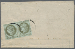 Br Frankreich: 1798/1876, Schöner Kleiner Bestand Von Vorphilabriefen Sowie Ceres Und Napoleon-Frankatu - Used Stamps