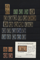 O/Brfst Frankreich: 1849/1850, Specialised Collection Of 1st Issue With 35 Stamps, Showing E.g. 10c. Bistre - Gebruikt