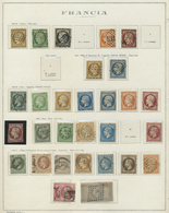 O/**/*/(*) Frankreich: 1849/1964, Used And Mint Collection On Album Pages, From Better Classics, Airmails, Comm - Usati