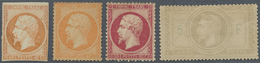 */(*)/O Frankreich: 1850/1922, Lot Of 16 Stamps, Varied Condtion, From 1850 10c. Bistre Vertical Pair, Bette - Gebraucht