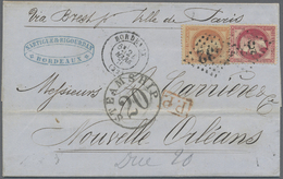 Br Frankreich: 1867/1872, EMPIRE LAURE, Lot Of Apprx. 44 Entires, Slightly Varied Condition/some Postal - Oblitérés