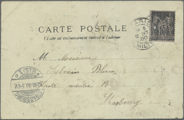 Br Frankreich: 1898/1900 (ca.), über 100 Gelaufene Frankreich Postkarten Mit Einigen "Souvenir De...", - Gebruikt