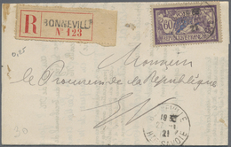 Br Frankreich: 1920/1970, Lot Of Ca. 118 Registered Letters With Many Intereseting Frankings, Special F - Oblitérés