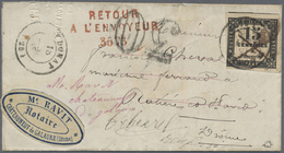 Br Frankreich - Portomarken: 1868/1946, Group Of Six Entires Bearing Postage Due Stamps Incl. Nice Sect - 1859-1959 Covers & Documents