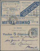 GA Frankreich - Ganzsachen: 1875/1910 (ca.), Sammlung Von Etwa 140 Alten Ganzsachen Bzw. Postkarten-Vor - Andere & Zonder Classificatie