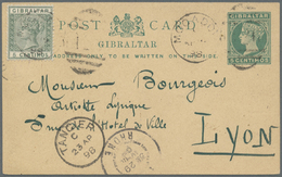 Br/GA Gibraltar: 1875/1947, Lot Of Ten Better Covers/used Stationeries (single Lots), Incl. Six Covers GB - Gibilterra
