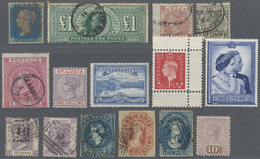 **/*/O/Br/GA Grossbritannien Und Kolonien: 1840/1960 Ca., Well-stocked Collection In A Springback Binder, Compris - Other & Unclassified