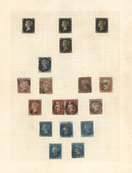 O Großbritannien: 1840/1870 (ca.), Line-engraved Issues, Used Collection Of Apprx. 110 Stamps On Album - Autres & Non Classés