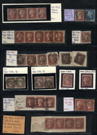 O/Brfst Großbritannien: 1841/1870 (ca.), 1 PENNY RED IMPERF./PERF., Specialised Collection Of Apprx. 370 Sta - Other & Unclassified