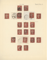 O/Brfst/Br Großbritannien: 1855/1862 (ca.), Specialised Collection Of Apprx. 580 Stamps Of 1d. Red Perforated, - Altri & Non Classificati