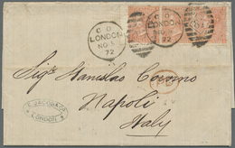 Br Großbritannien: 1859/1873, Lot Of Nine Better Covers (single Lots) Bearing Frankings Of The Surface - Autres & Non Classés