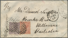 Br Großbritannien: 1863/1868 (ca.), Unusual Group With 8 Covers Addressed To Victoria/Australia All At - Other & Unclassified