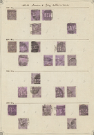 O Großbritannien: 1867/1868, 6d. Lilac/purple, Wm Spray Of Rose (SG 104/107 Ex), Specialised Assortmen - Other & Unclassified