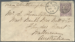 Br Großbritannien: 1869/1871 (ca.), Unusual Lot With 16 Covers Addressed To Victoria/Australia Mostly A - Other & Unclassified