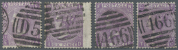 O Großbritannien: 1869, 6d. Dull Violet/mauve, Lot Of 17 Used Copies, Bright Colours. SG 108/09, Apprx - Other & Unclassified