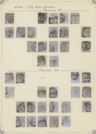 O Großbritannien: 1880/1884, Specialised Assortment Of 169 Stamps: 2½d. Blue (SG 157) 41 Copies, 1d. V - Altri & Non Classificati