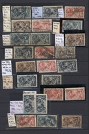 O/*/(*) Großbritannien: 1915/1940 (ca.), SEAHORSES, Used Assortment Of 36 Stamps (incl. Some P.O. Levant), V - Autres & Non Classés