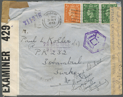 Br/GA Großbritannien: 1937/1948, Lot Of Ca. 58 Covers And Stationeries KGVI Era, Comprising Better WWII It - Altri & Non Classificati