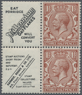 **/Br/* Großbritannien - Markenheftchen: 1924, KGV Simple Cipher, Booklet 2/- Blue (SG BB11, Michel 2), Both - Carnets