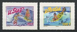 POLYNESIE 2009 N° 876/877 ** Neufs MNH  Auto Adhésifs Superbe Surf Pirogue Dessins Humoristiques  Va'a Bateaux Boats - Neufs