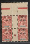 Indochine  Surchargé Chine  -  Bloc  Millésimes  Surchargé 2 Langues  1 Millésimes. (1900) N°5 - Unused Stamps