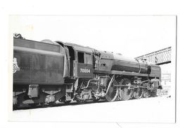 LOCOMOTIVE A VAPEUR Photographie Format Cpa Machine Train Britannia - Materiale