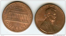 Etats-Unis USA 1 Cent 1989 KM 201b - 1959-…: Lincoln, Memorial Reverse