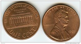 Etats-Unis USA 1 Cent 1997 KM 201b - 1959-…: Lincoln, Memorial Reverse