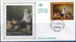 FRANCE Peinture, Beaux Arts  Yvert N° 3105 Enveloppe 1° Jour Sur Soie (FDC) 27/09/1997. CHARDIN - Autres & Non Classés