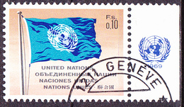 UNO Genf Geneva Geneve - Freimarke (MiNr. 2 Mit TAB) 1969 - Gest Used Obl - Gebruikt