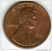 Etats-Unis USA 1 Cent 1991 KM 201b - 1959-…: Lincoln, Memorial Reverse