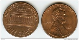 Etats-Unis USA 1 Cent 2007 KM 201b - 1959-…: Lincoln, Memorial Reverse