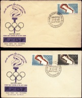 MEXICO OLYMPICS-SET OF 2 FDCs-INDIA-1968-IC-202 - Verano 1968: México