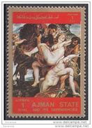 Ajman 1973 Mi. 2564 "Il Rapimento Delle Figlie Di Leucippo" Quadro Dipinto Da Rubens Used Paintings Tableaux Dioscuri - Mythology