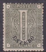 Italy-Italian Offices Abroad-General Issues- S1 1874  1c Green, Mint Hinged - Algemene Uitgaven