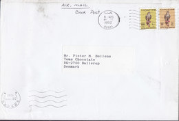 United Arab Emirates Air Mail DUBAI 1992 Cover Brief BALLERUP Denmark (SØBORG) (Arr. Cds.) Bird Vogel Oiseau Agle Adler - Dubai