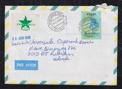 Brazil Brasil 1998 Cover With ESPERANTO Cinderella - Storia Postale