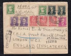 Brazil Brasil 1958 Registered Airmail Cover SALVADOR To LONDON England YMCA - Storia Postale