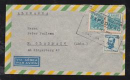 Brazil Brasil 1950 Airmail Cover EXPEDIACAO JOACABA Santa Catharina Postmark - Storia Postale