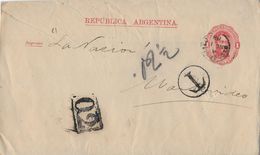 REPUBLICA ARGENTINA 1888 - Letter From Montevideo,  Taxe Postage - Ganzsachen