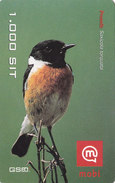 SLOVENIA Mobil Prepaid Paper Phonecard Bird African Stonechat Prosnik Saxicola Torquata Valid 31.12.2008 - Songbirds & Tree Dwellers