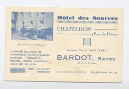 63 CHATELDON HOTEL DES SOURCES BARDOT - Chateldon